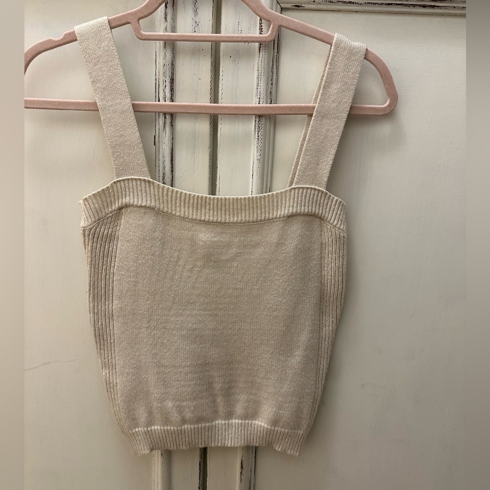 Beige Sweater Tank Top - size medium